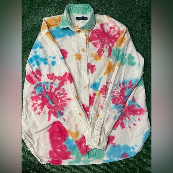 Polo Tie Dye Button Down Shirt Size 10 - Picture 1 of 1
